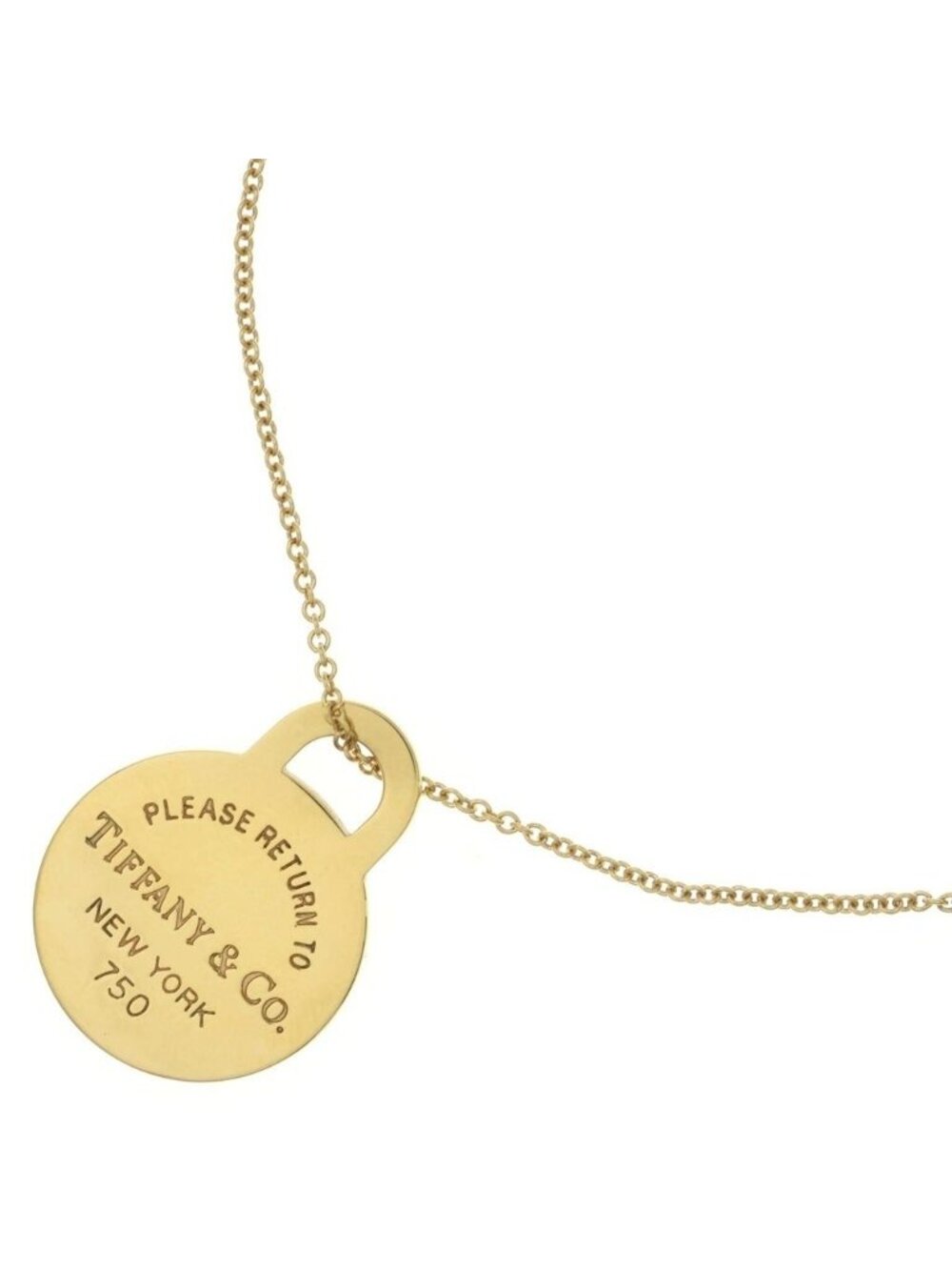 Tiffany & Co 18k Yellow Gold Return to Necklace